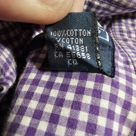 Polo Ralph Lauren‎ Shirt Mens 15.5-32-33 Purple Check Long Sleeve Button Up - Picture 6 of 8